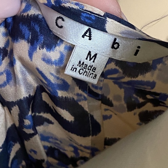 CAbi Blue and White Ruffled Blouse - Picture 3 of 3